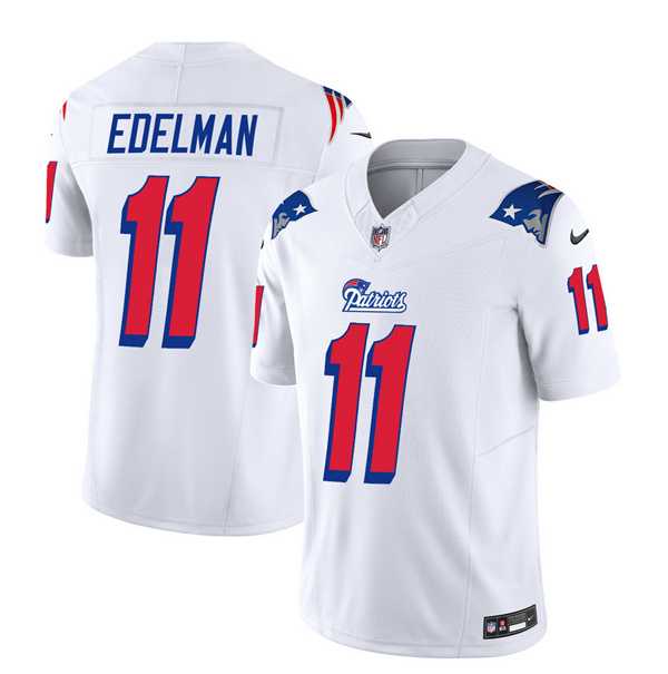 Men & Women & Youth New England Patriots #11 Julian Edelman White 2023 F.U.S.E. Vapor Limited Jersey->new england patriots->NFL Jersey